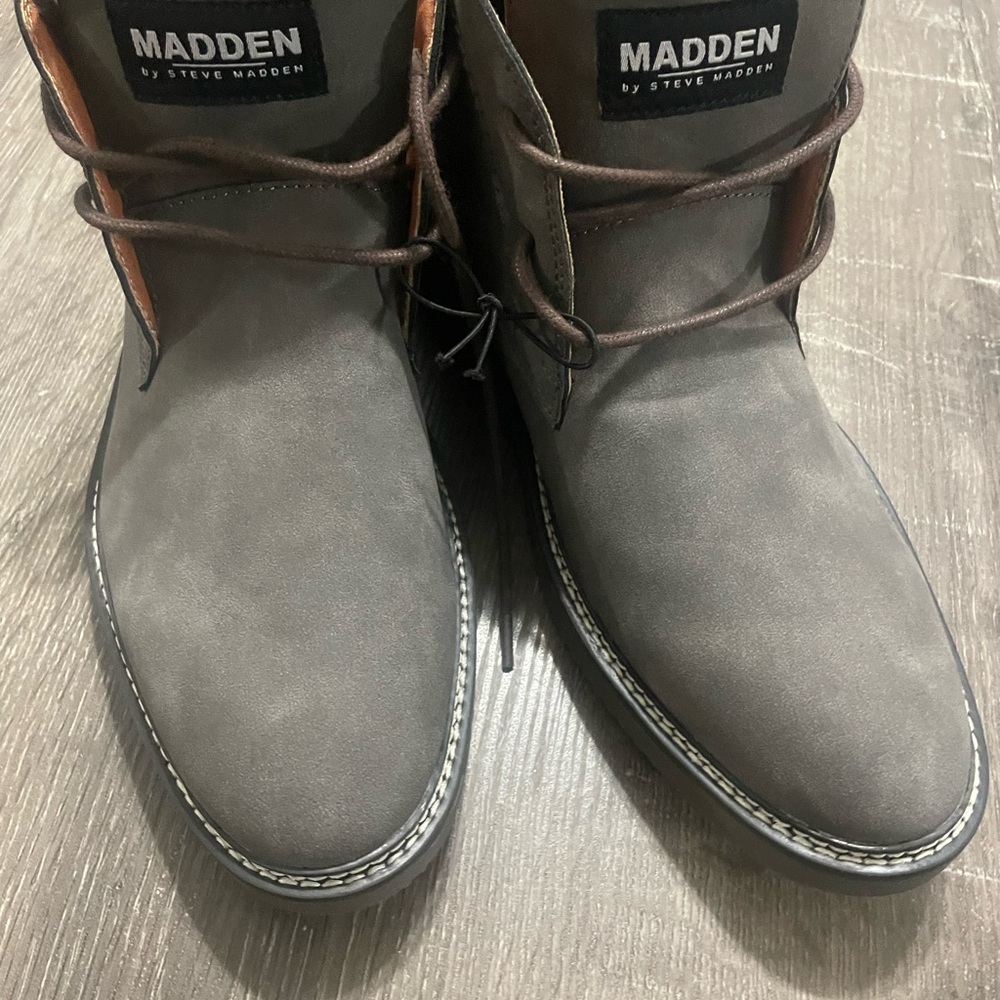 Steve Madden Charcoal Men's Boots NWOT